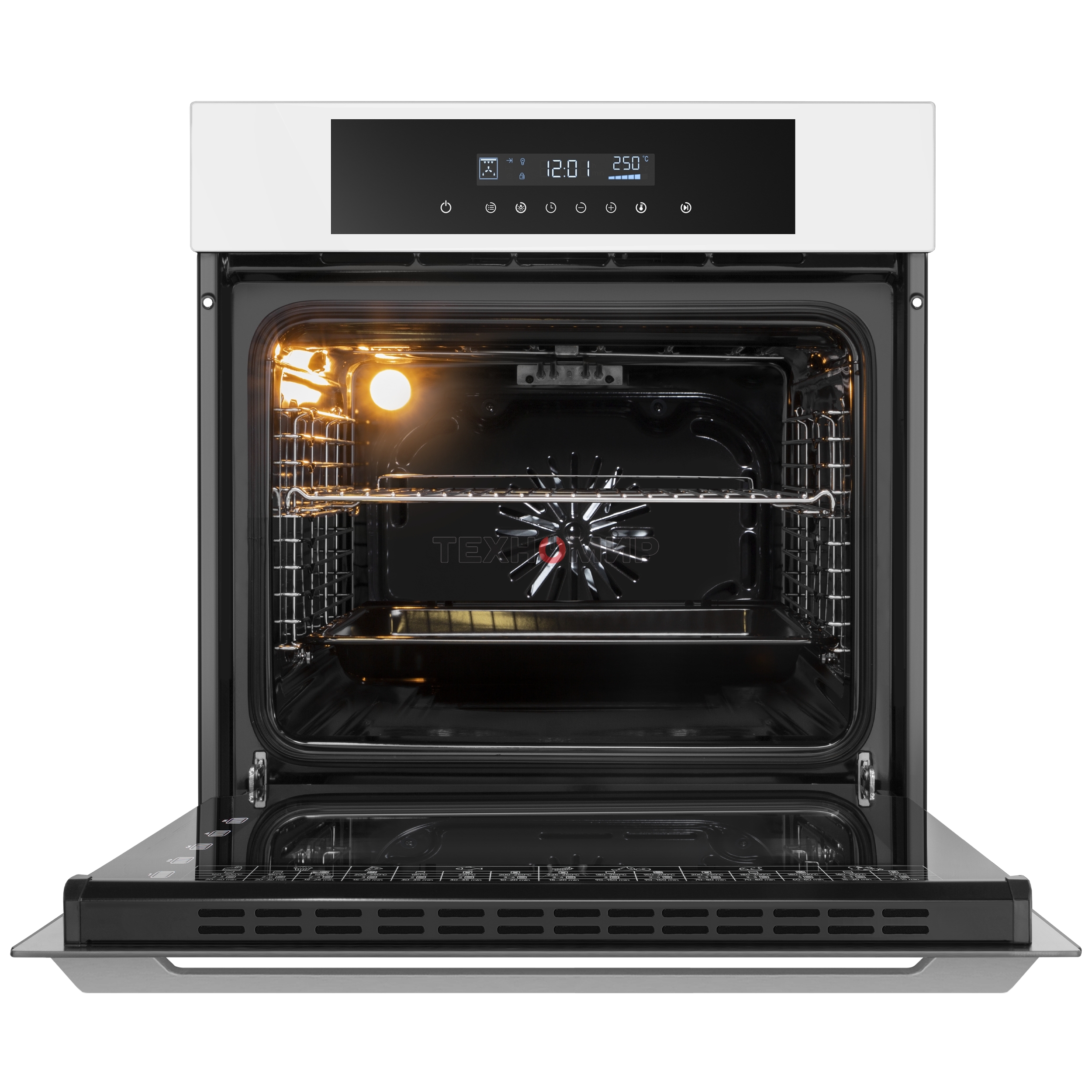 Шкаф духовой электрический Maunfeld AEOD60103W, 60л, дверца с 3 стеклами, белый