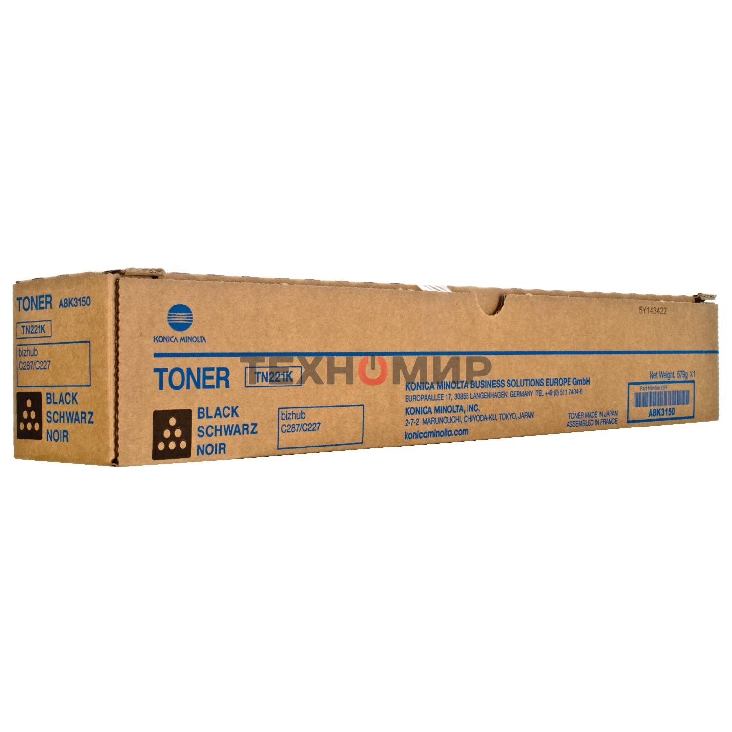 Тонер-картридж Konica-Minolta TN-221K черный для bizhub C227/C287