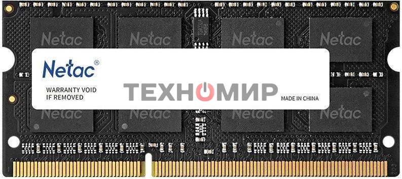 Оперативная память NETAC Basic, DDR3L, 8GB (1x8GB), 1600MHz, CL11, SO-DIMM
