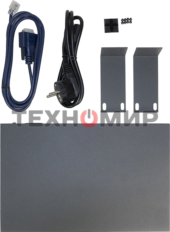 Коммутатор Managed L2 Switch 8x1000Base-T, 2x1000Base-X SFP, RJ45 Console, 19