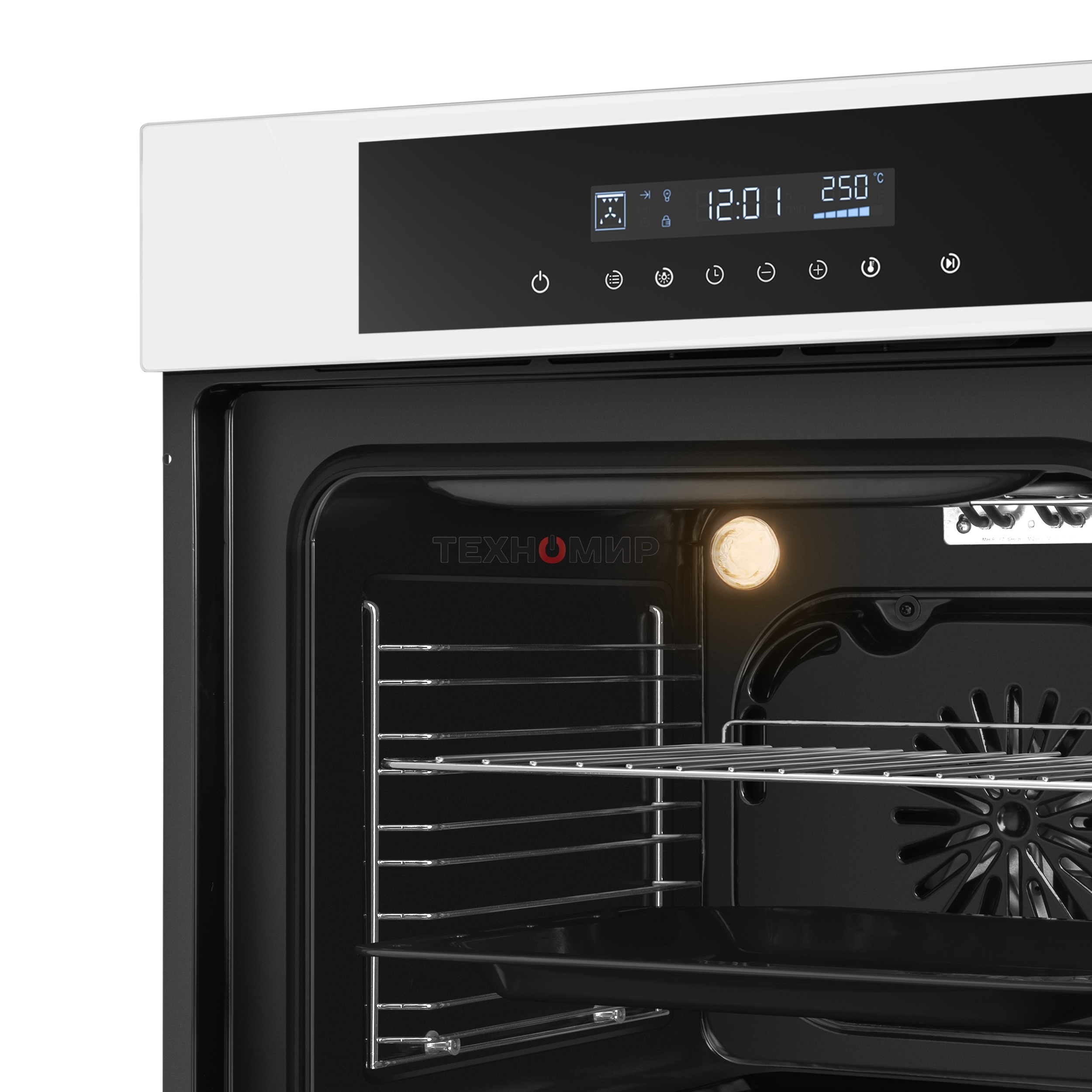 Шкаф духовой электрический Maunfeld AEOD60103W, 60л, дверца с 3 стеклами, белый