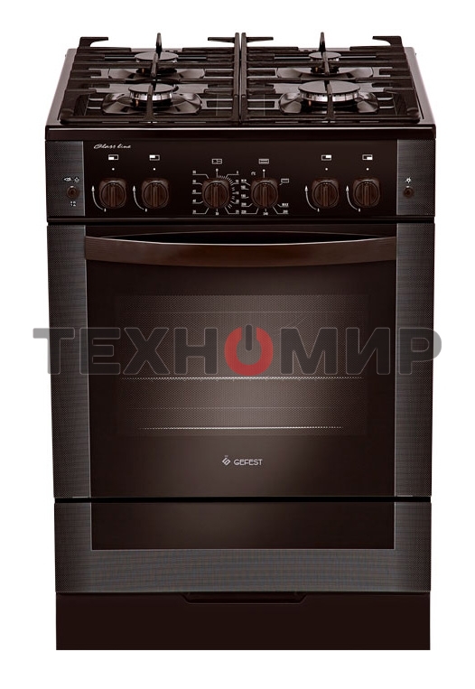 Плита газовая Gefest 6500-02 0045 коричневый, конфорок 4 шт, духовка 52 л, 60 см x 85 см x 60 см