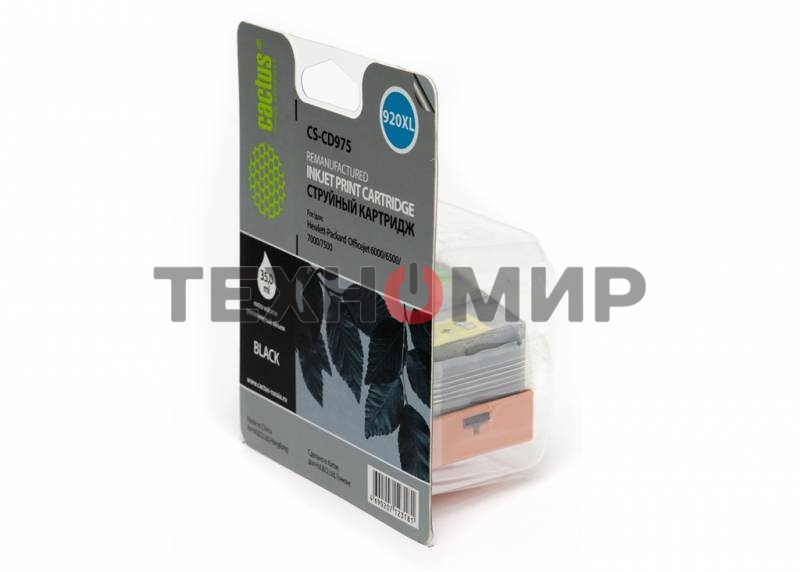Картридж струйный Cactus CS-CD975 №920XL черный (56.6 мл.) для HP Officejet 6000/6500/7000/7500