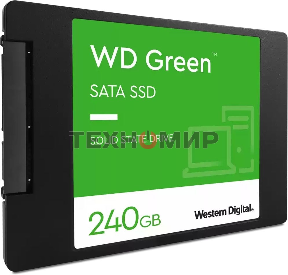 Накопитель SSD WD Green WDS240G3G0A, 240Gb, SATA III, 2.5