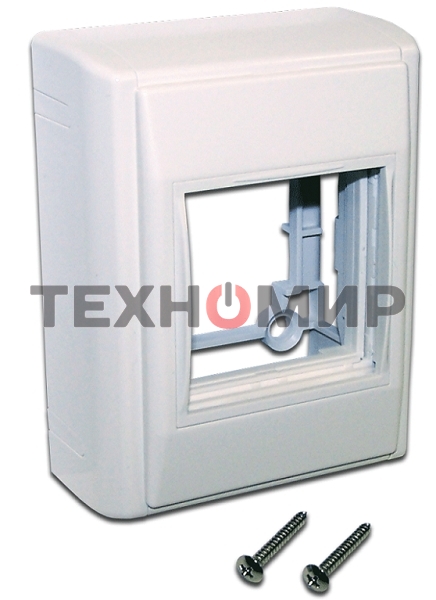 Базовый настенный бокс на 1 модуль Mosaic 45x45, с боковыми стенками, белый