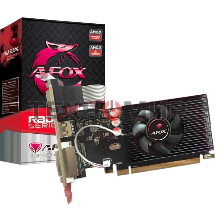 Видеокарта AFOX Radeon R5 220 2Gb DDR3 64Bit DVI HDMI VGA LP Single Fan PCI-E 16x AFR5220-2048D3L5