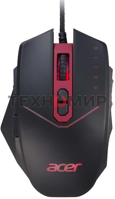 Мышь проводная Acer Nitro NMW120 черный/красный, 4200dpi, USB, кнопки - 8