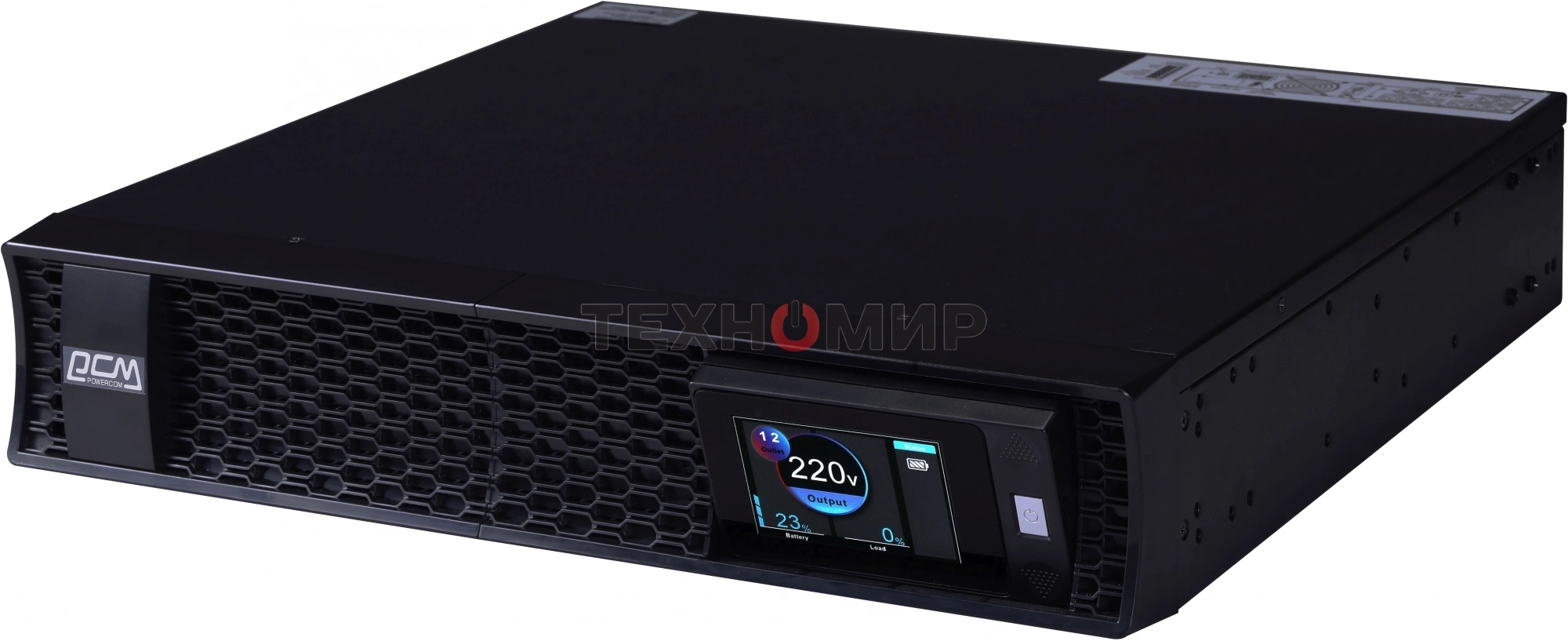 Источник бесперебойного питания Powercom Next, On-Line, 3000VA/3000W, Rack/Tower, 8*IEC320-C13 + 2*C19, LCD, Serial+USB, SmartSlot, подкл. доп. Батарей (2027233)