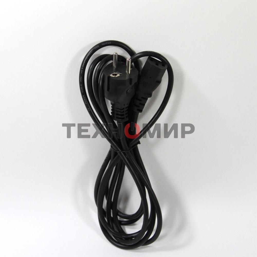 Кабель компьютер - розетка 3 м 220V (Европейский стандарт) VCOM/TELECOM