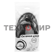 Кабель питания для UPC Gembird/Cablexpert, 1.8м, Schuko-С19, 16А, черный, с заземлением