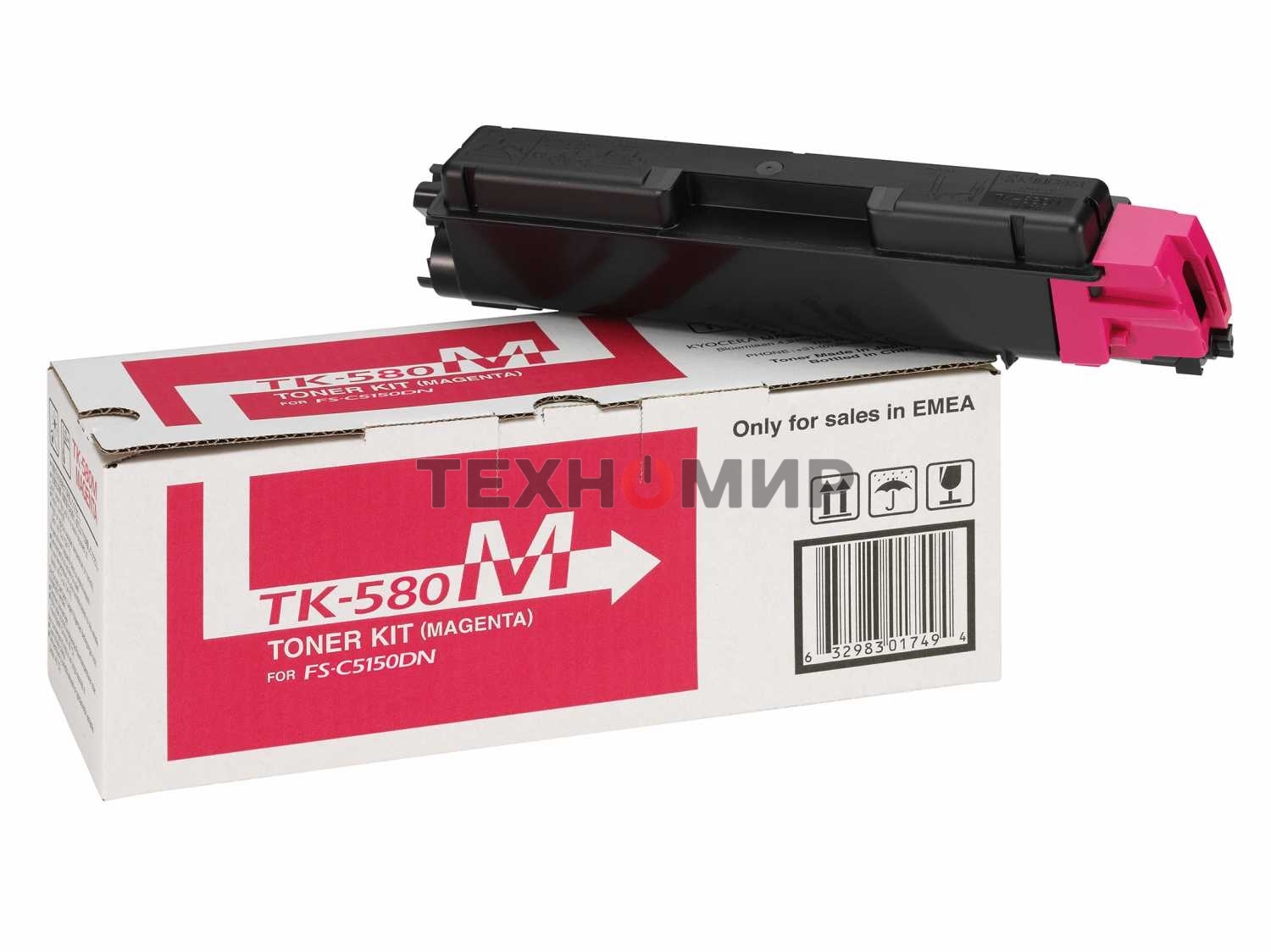 Картридж лазерный Kyocera TK-580M (1T02KTbNL0) пурпурный для FS-C5150DN 2800 стр.