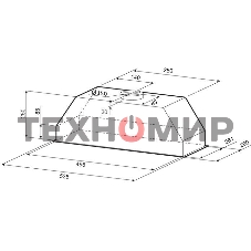 Вытяжка встраиваемая Krona Runa 600 PB черный, 60 см, 845 куб. м/ч, 53 дБ
