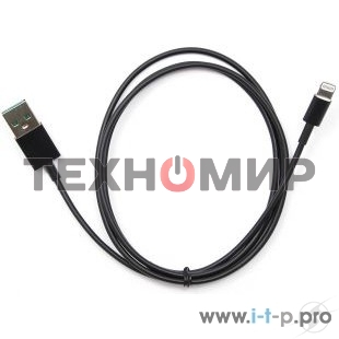 Кабель USB Cablexpert CC-USB-AP2MBP AM/Apple, для iPhone5/6 Lightning, 1м, черный, пакет