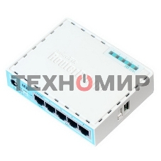 Роутер MikroTik RB750Gr3 hEX (RouterOS L4) with power supply and case 5 port 10/100/1000 гигабитный высокопроизводительный Ethernet