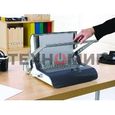Переплетчик Fellowes Quasar+ (FS-56277) A4/перф.22л.сшив/макс.500л./пластик.пруж. (6-51мм)