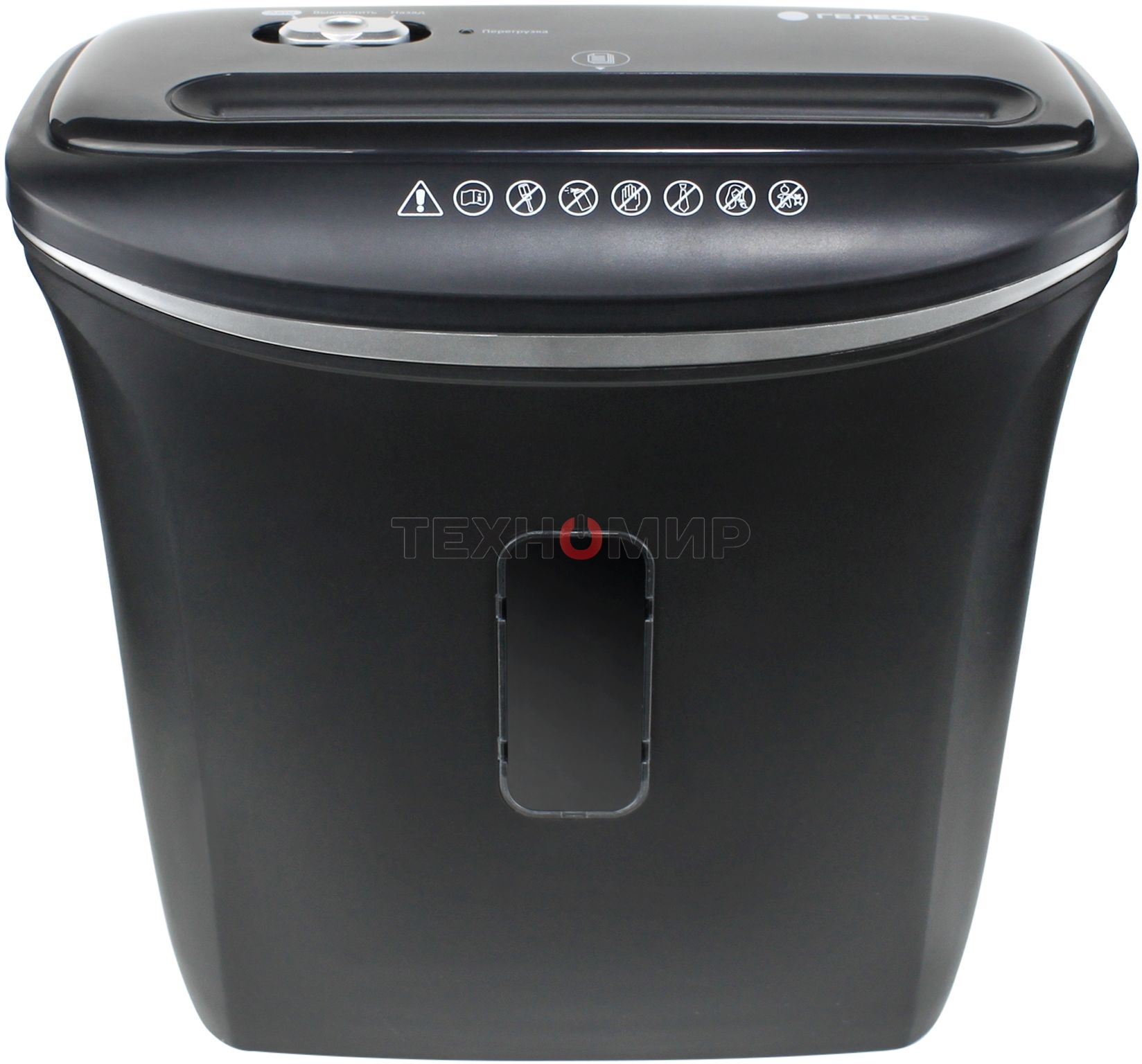 Шредер ГЕЛЕОС УД14-5, (DIN P-5), фрагмент 1,9х12мм, 5-6 лист (70г/м2), скобы, 14 литров