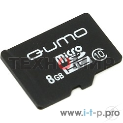 Флеш карта Micro SecureDigital 8Gb QUMO QM8GMICSDHC10NA MicroSDHC Class 10