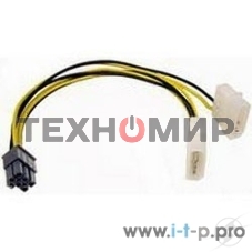 Кабель Gembird Разветвитель питания, 2xMolex->PCI-E 6pin, для подкл. в/к к б/п