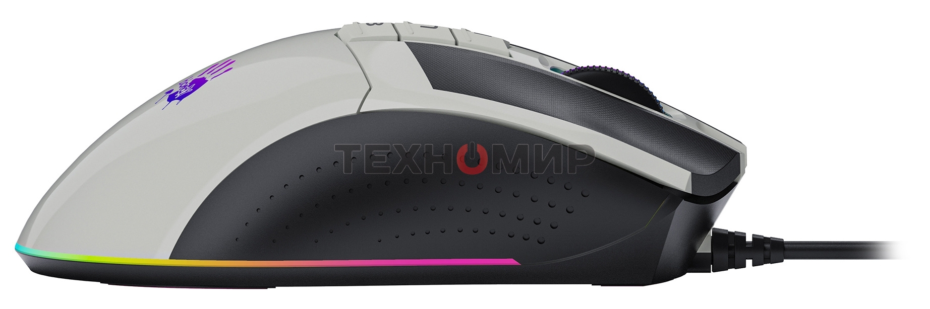 Мышь проводная A4Tech Bloody W90 Max белый/черный, 10000 dpi, USB, кнопки - 10