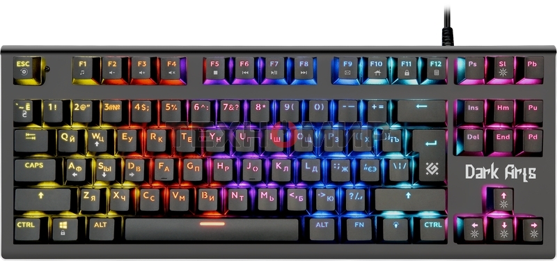 Клавиатура проводная Defender Dark Arts GK-375, USB, черный