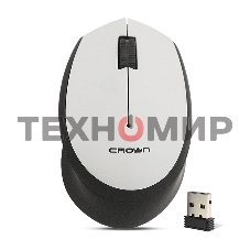 Мышь беспроводная CROWN CMM-937W чёрный/серый, 1000 dpi, USB Type-A, радиоканал, кнопки - 3