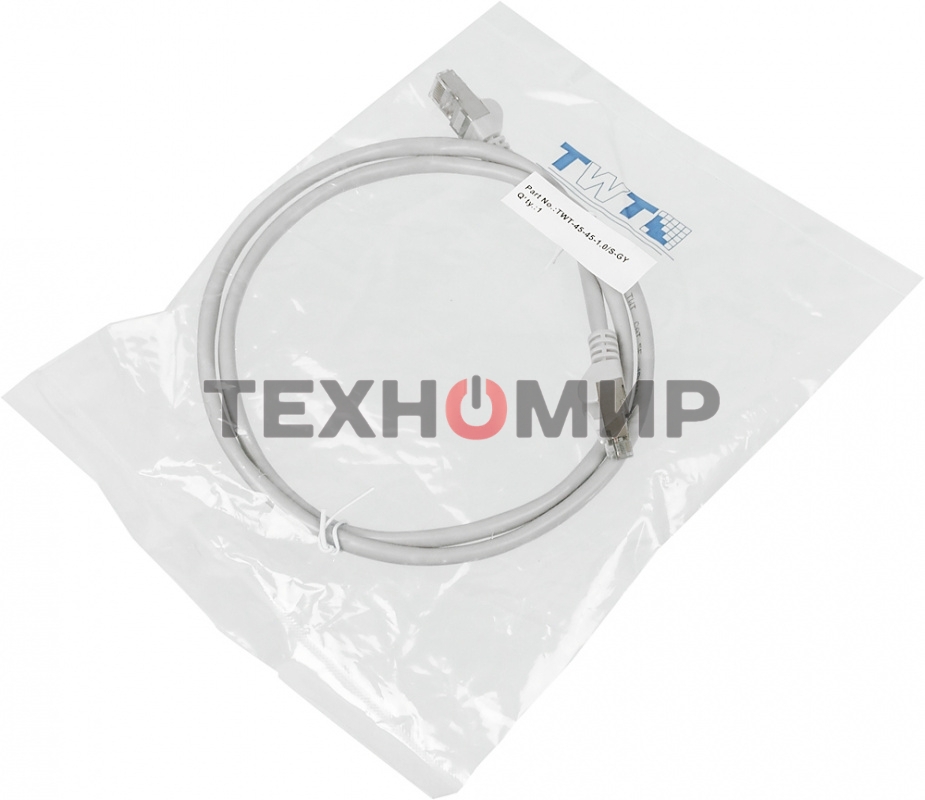 Патч-корд LANMASTER TWT-45-45-1.0/S-GY вилка RJ-45-вилка RJ-45 cat.5е 1м серый LSZH (уп.:1шт)