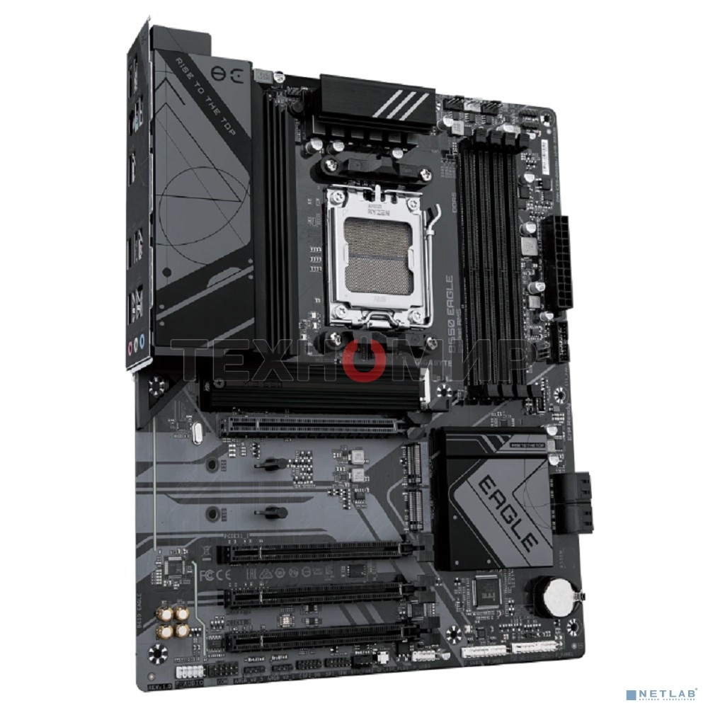 Материнская плата GIGABYTE B650 EAGLE, AM5, AMD B650, 4xDDR5, 4xSATA, 3xM.2, 1xPCI-E 4.0 x16, 1xHDMI, 1xDP, 2xUSB-C 3.2 Gen 1, 2xUSB-A 3.2 Gen 2, 6xUSB-A 2.0, 1x 1Gb LAN, 3x3.5 мм, 7.1, ATX