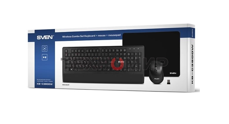 Комплект беспроводной клавиатура+мышь SVEN KB-C3800W