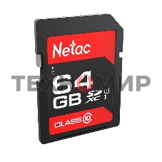 Флеш карта SDHC 64Gb Netac Class 10 UHS-I U1 P600 NT02P600STN-064G-R