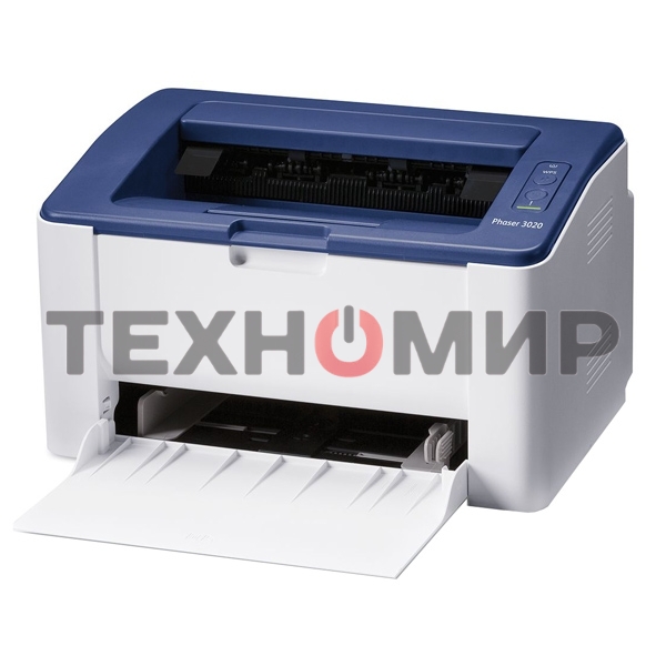Принтер лазерный Xerox Phaser 3020 (P3020BI#), A4, ч/б, печ. до 20 стр/мин., 1200 x 1200 dpi, USB, Wi-Fi