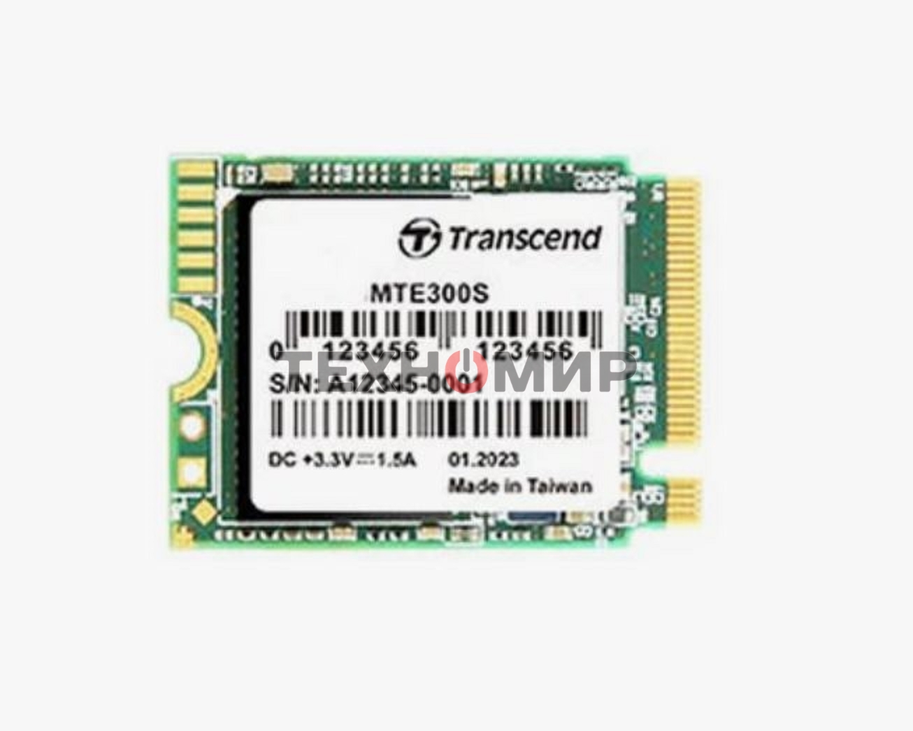 Накопитель SSD Transcend 300S TS512GMTE300S, 512Gb, PCIe 3.0 x4, M.2 2230, NVMe, R/W 2000/1100