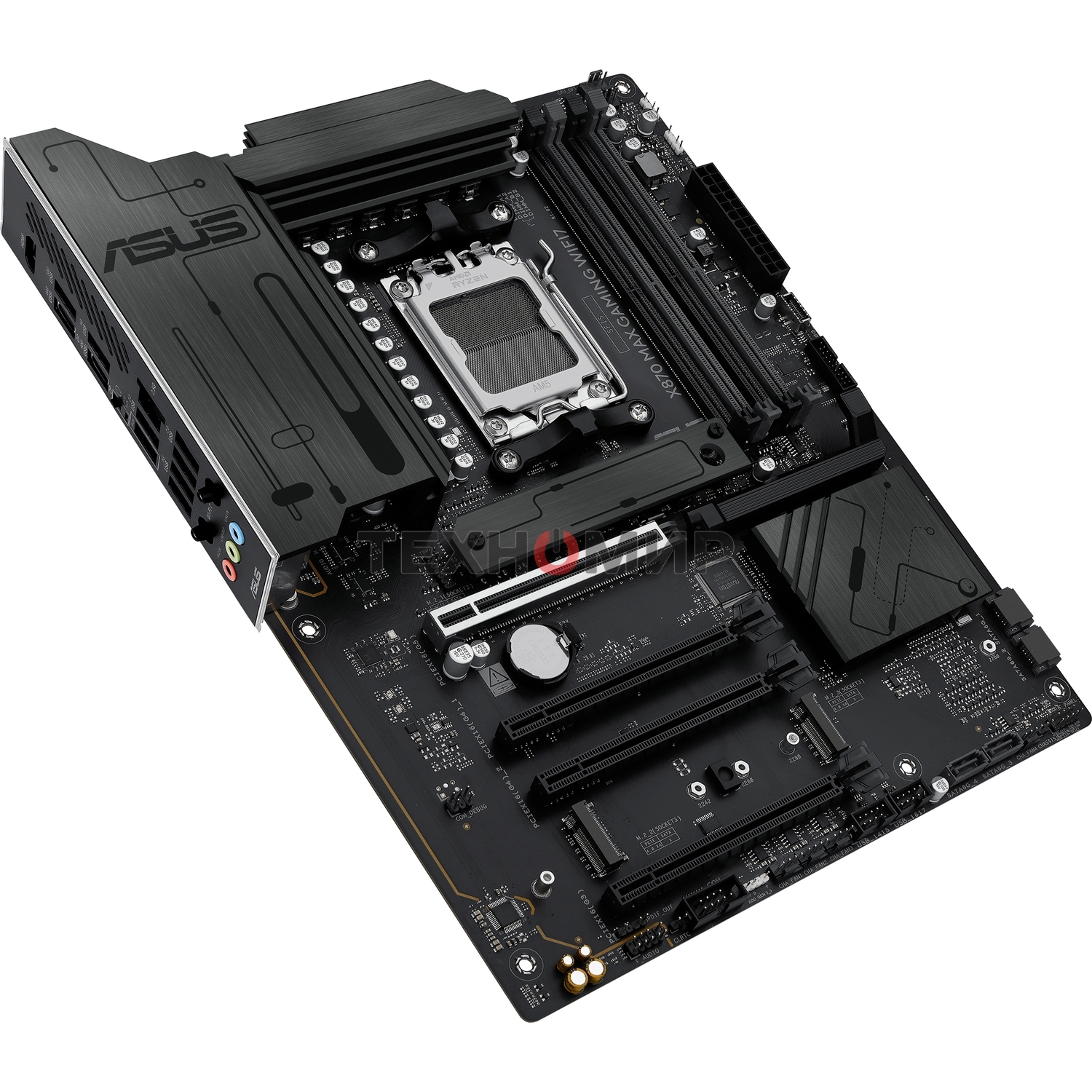 Материнская плата ASUS X870 MAX GAMING WIFI7, AM5, AMD X870, 4xDDR5, 4xSATA, 3xM.2, 1xPCIe 5.0 x16, 2xPCIe 4.0 x16, 1xPCIe x1, 1xHDMI, 2xUSB-C 40Gbps (USB4), 1xUSB-A 10Gbps, 3xUSB-A 5Gbps, 4xUSB-A 2.0, 1x2.5Gb LAN, Wi-Fi 7, Bluetooth 5.4, 3x3.5 мм, 7.1, A