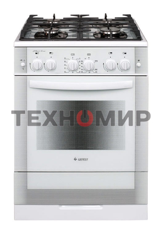 Плита газовая Gefest ПГ 6500-02 0042 белый, конфорок 4 шт, духовка 52 л, 60 см x 85 см x 60 см