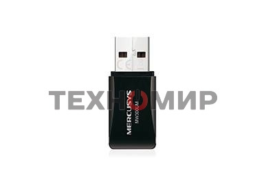 Сетевой адаптер USB2.0 адаптер Mercusys MW300UM, 300 Мбит/с, компактный