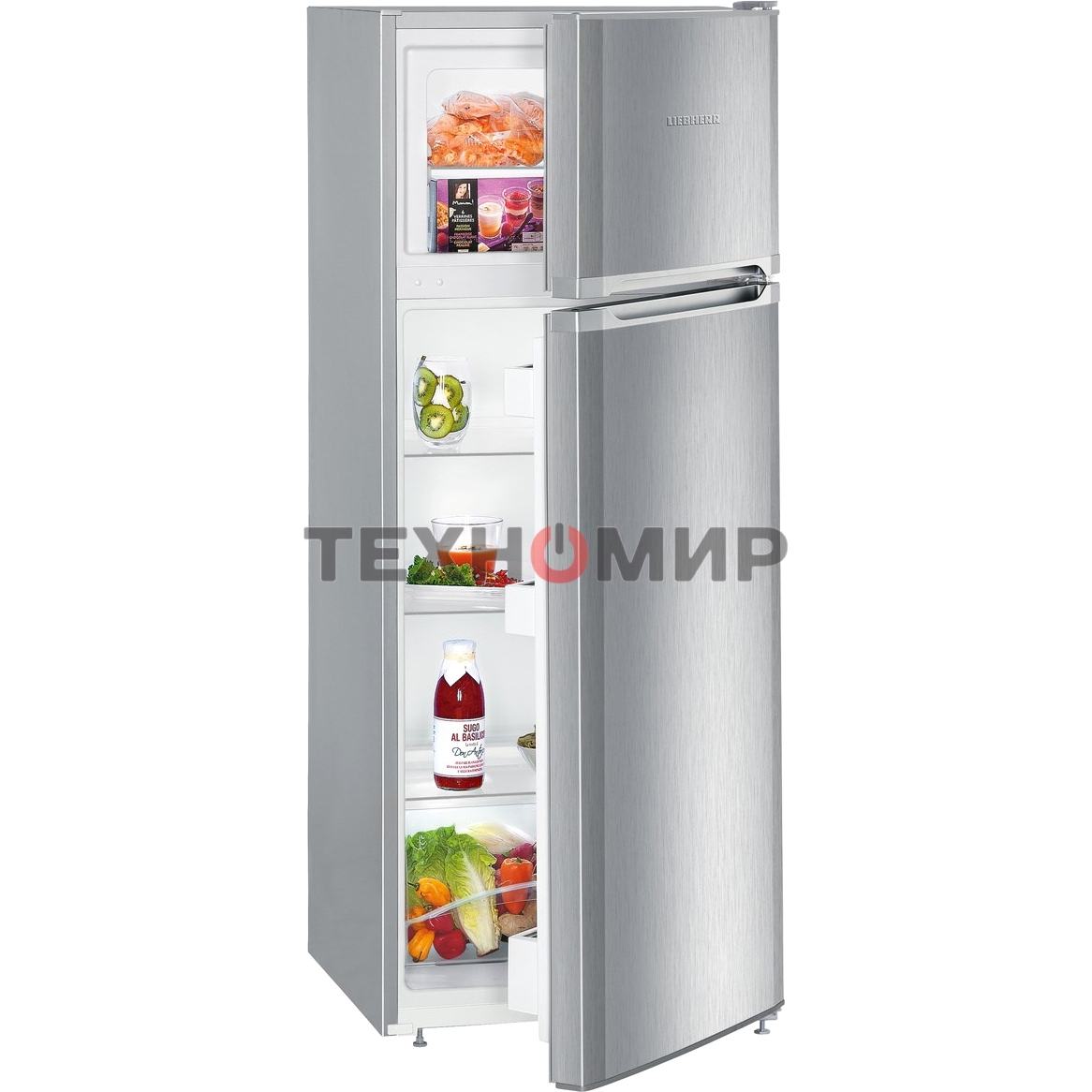 Холодильник Liebherr CTELE 2531-26 001 серебристый двухкамерный 189/44л морозилка сверху