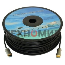 Кабель аудио-видео Fiber Optic HDMI (m)/HDMI (m) 25м. позолоченные контакты черный