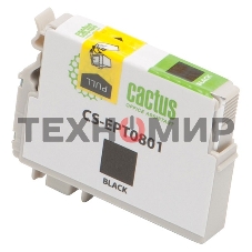 Картридж струйный Cactus CS-EPT0801 (T0801) черный (13 мл) для Epson Stylus PhotoP50/PX650/PX660/PX700/PX700W/PX710/PX710W/PX720/PX720WD/PX800/PX800FW/PX810/PX810FW/PX820/PX820FWD/R265/R285/R360/RX560/RX585/RX685