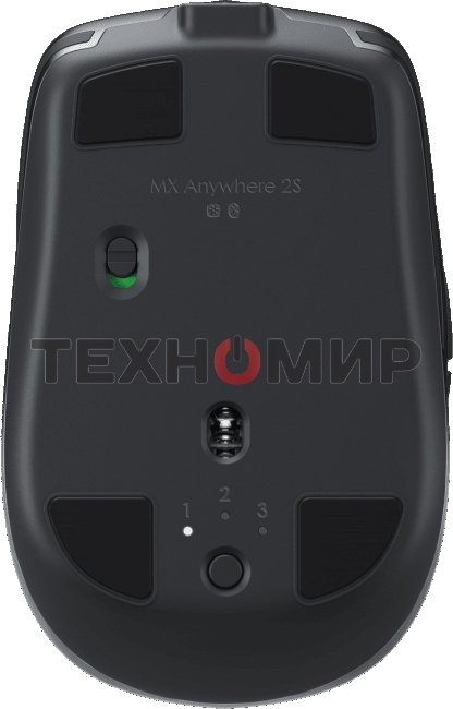 Мышь беспроводная Logitech MX Anywhere 2S графитовый, 4000 dpi, радиоканал, Bluetooth, USB, кнопки - 7