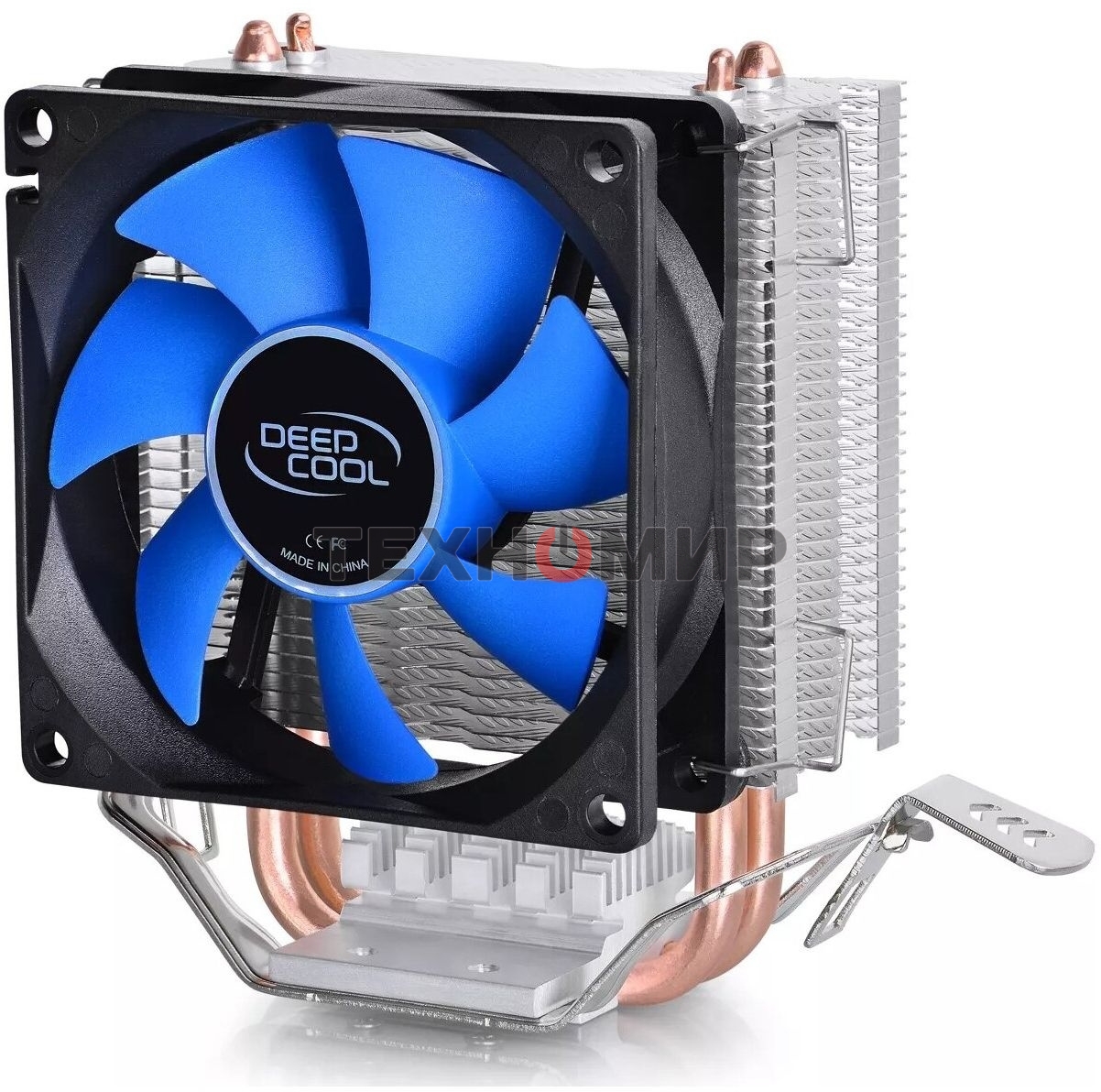 Кулер для процессора DEEPCOOL ICE EDGE MINI FS V2.0 синий, 80 мм, алюминий/медь, 2200 об/мин, 24.7 дБ, 3 pin, 100 Вт, 112 мм
