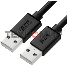 Кабель Greenconnect интерфейсный USB 2.0 1m AM/AM, AWG 28/28 Premium, двойное экранирование, антифриз, черный