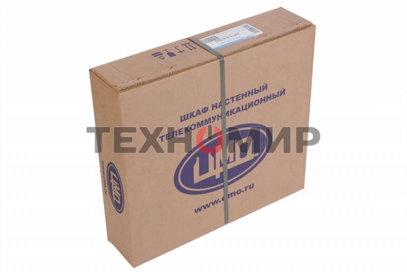 Шкаф настенный ЦМО ШРН-Э-12.500.1 12U 600x520 мм пер. дв. стал. лист несъемные бок. пан. серый