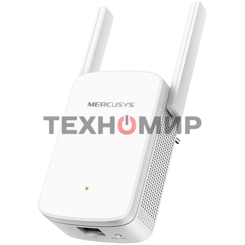 Усилитель сигнала Mercusys ME30 AC1200 Wi-Fi Range Extender, 300 Mbps at 2.4 GHz + 867 Mbps at 5 GHz, 1 x 10/100 LAN, 2× Fixed External Antennas, Wall Plugged, WPS/Reset Button, Signal Indicator, Range Extender/Access Point mode, Adaptive Path Selection
