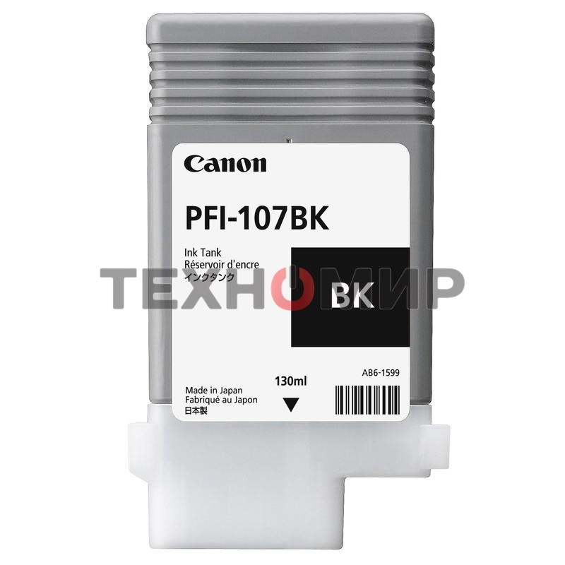 Картридж струйный Canon PFI-107BK (6705B001) черный (130 мл) для Canon iP F680/685/780/785