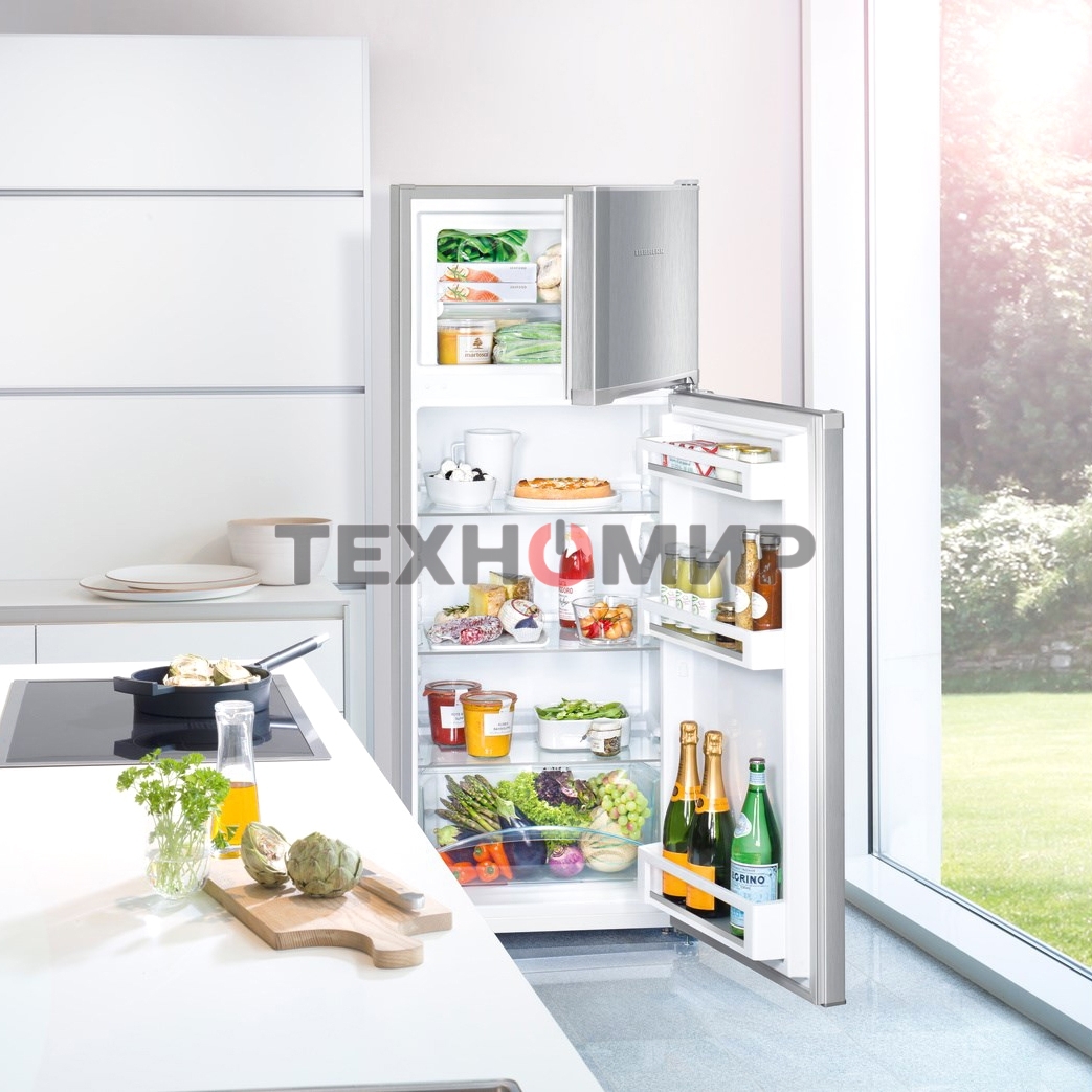 Холодильник Liebherr CTELE 2531-26 001 серебристый двухкамерный 189/44л морозилка сверху