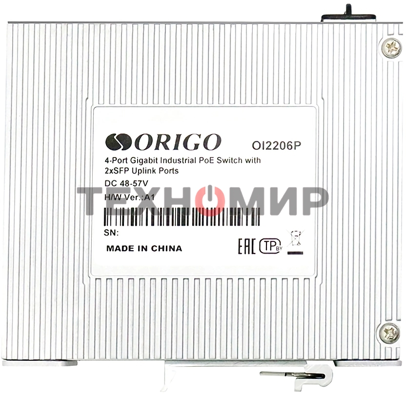 Коммутатор Unmanaged Industrial Switch 4x1000Base-T PoE, 2x1000Base-X SFP, PoE Budget 120W, Surge 4KV, -40 to 75°C