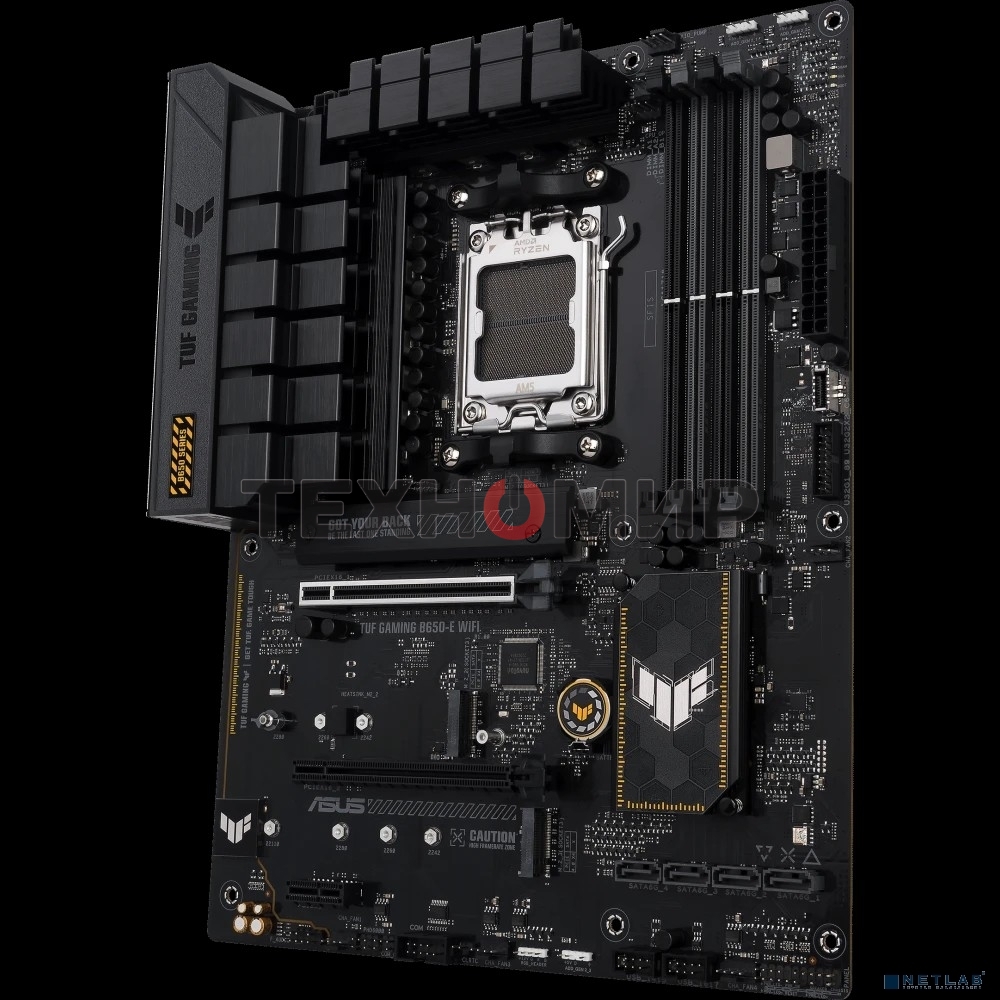 Материнская плата ASUS TUF GAMING B650-E WIFI, AM5, AMD B650, 4xDDR5, 4xSATA, 2xM.2, 1xPCI-E 4.0 x16, 2xPCI-E x1, 2xDP, 1xHDMI, 1x 2.5Gb LAN, 1xUSB-A 3.2 Gen 2, 2xUSB-A 3.2 Gen 1, 4xUSB-A 2.0, 1xUSB-C 3.2 Gen 2, 3x3.5 мм, 7.1, ATX