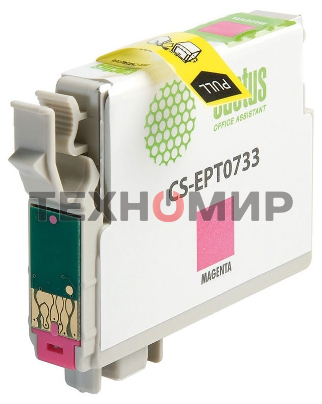 Картридж струйный Cactus CS-EPT0733 пурпурный (11,4 мл) для Epson Stylus С79/C110/СХ3900/CX4900/CX5900/CX7300/CX8300/CX9300