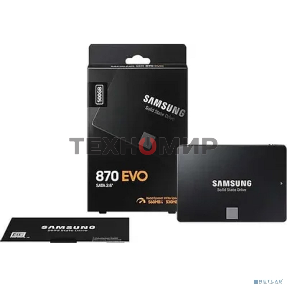 Накопитель SSD Samsung 870 EVO, 500Gb, SATA III, 2.5