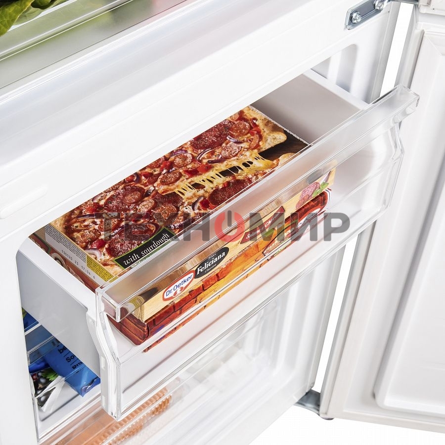 Холодильник Maunfeld MFF176SFW белый двухкамерный 187/75л морозилка снизу, ручная разморозка