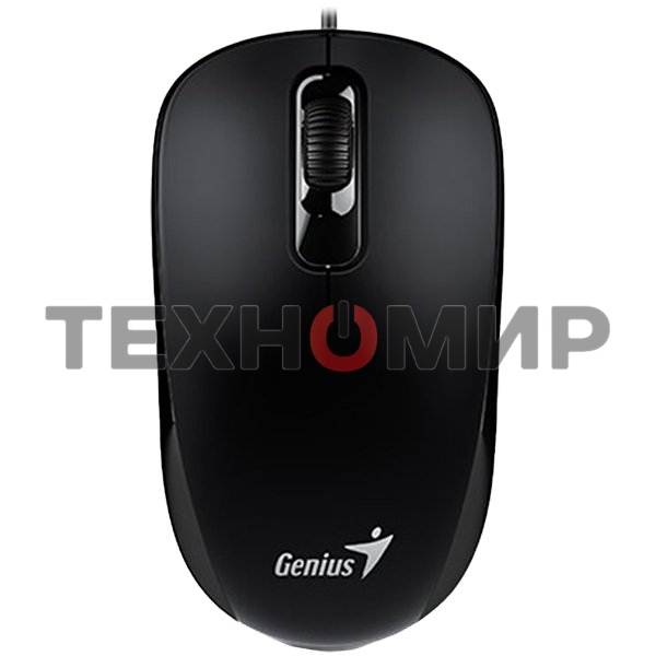 Мышь проводная Genius DX-110 черный, 1000 dpi, USB, кнопки - 3